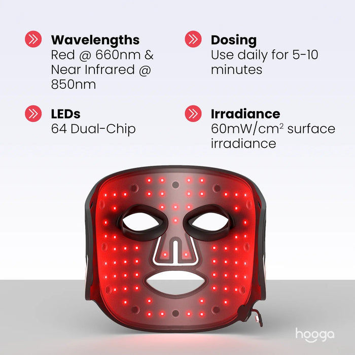 Red Light Therapy Face Mask - Hooga